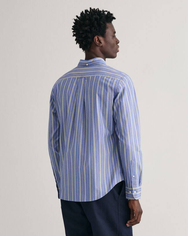 Regular fit ‑mitoitettu raidallinen popliinipaita