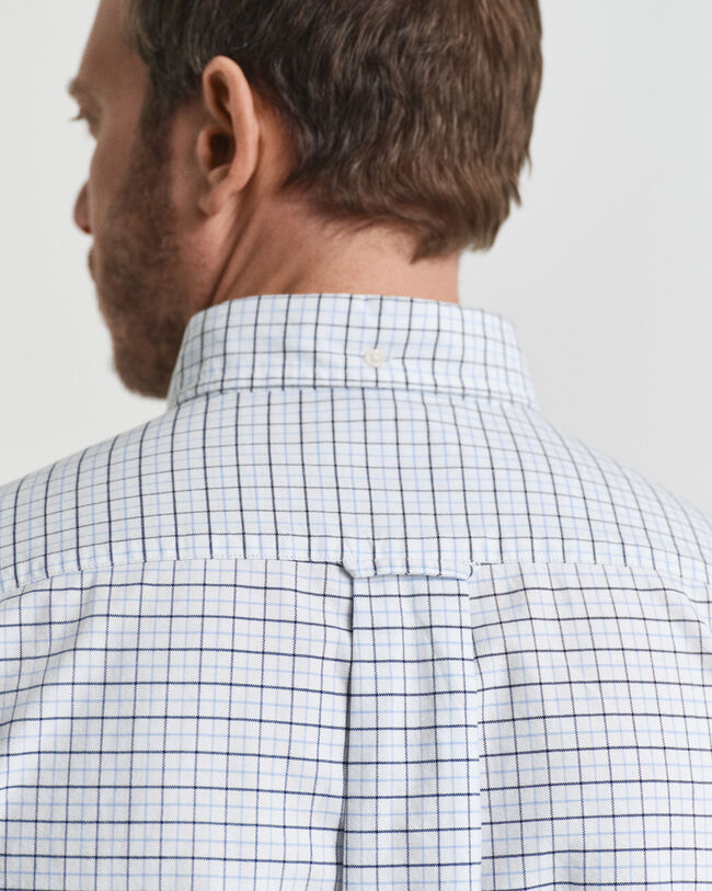 Regular fit ‑mitoitettu klassinen tattersall-ruutukuvioinen oxford-paita