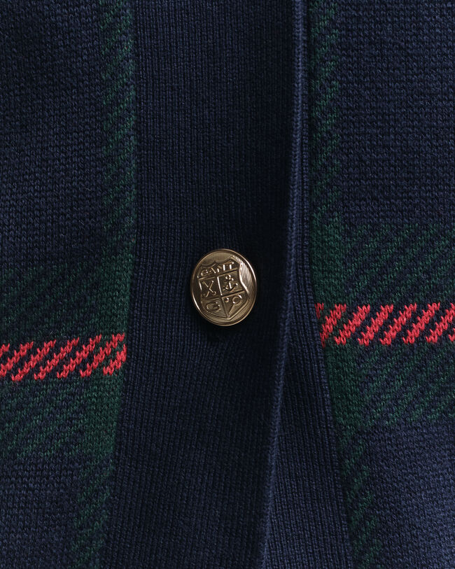 Ruudullinen v-neuletakki