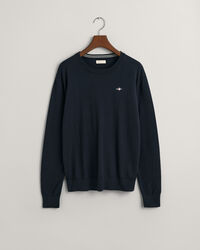 Teens-malliston Shield Classic -puuvillaneulepusero, jossa pyöreä pääntie