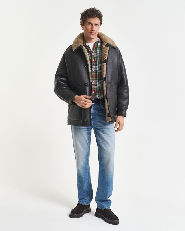 Relaxed fit ‑mitoitettu kevyt ruudullinen tvillipaita