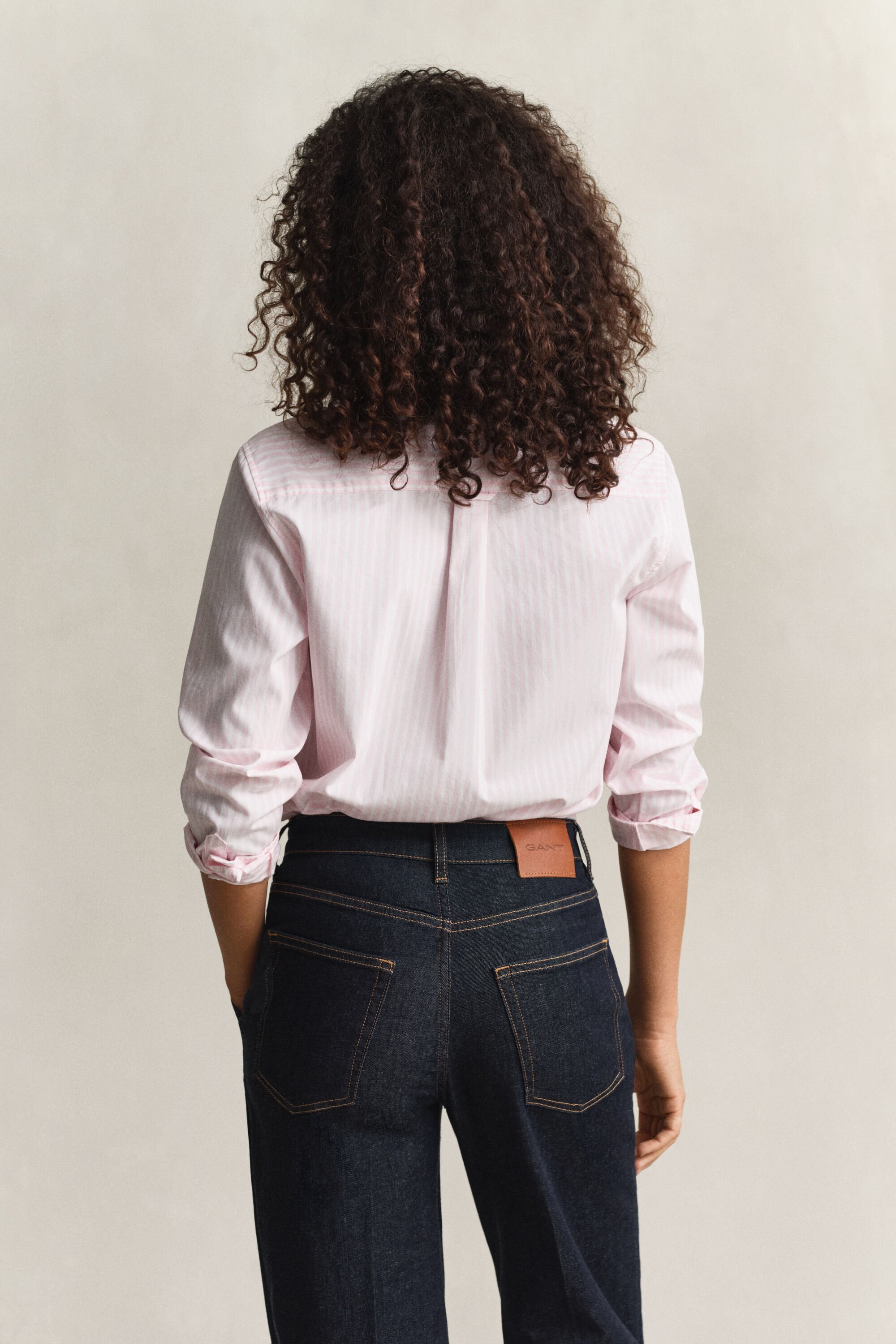 Regular fit ‑mitoitettu raidallinen Classic-popliinipaita