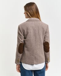 Regular fit ‑mitoitettu lyhyt kalanruotokuvioinen bleiseri