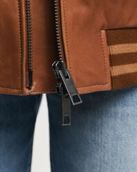 Nahkainen GANT Varsity Jacket ‑takki