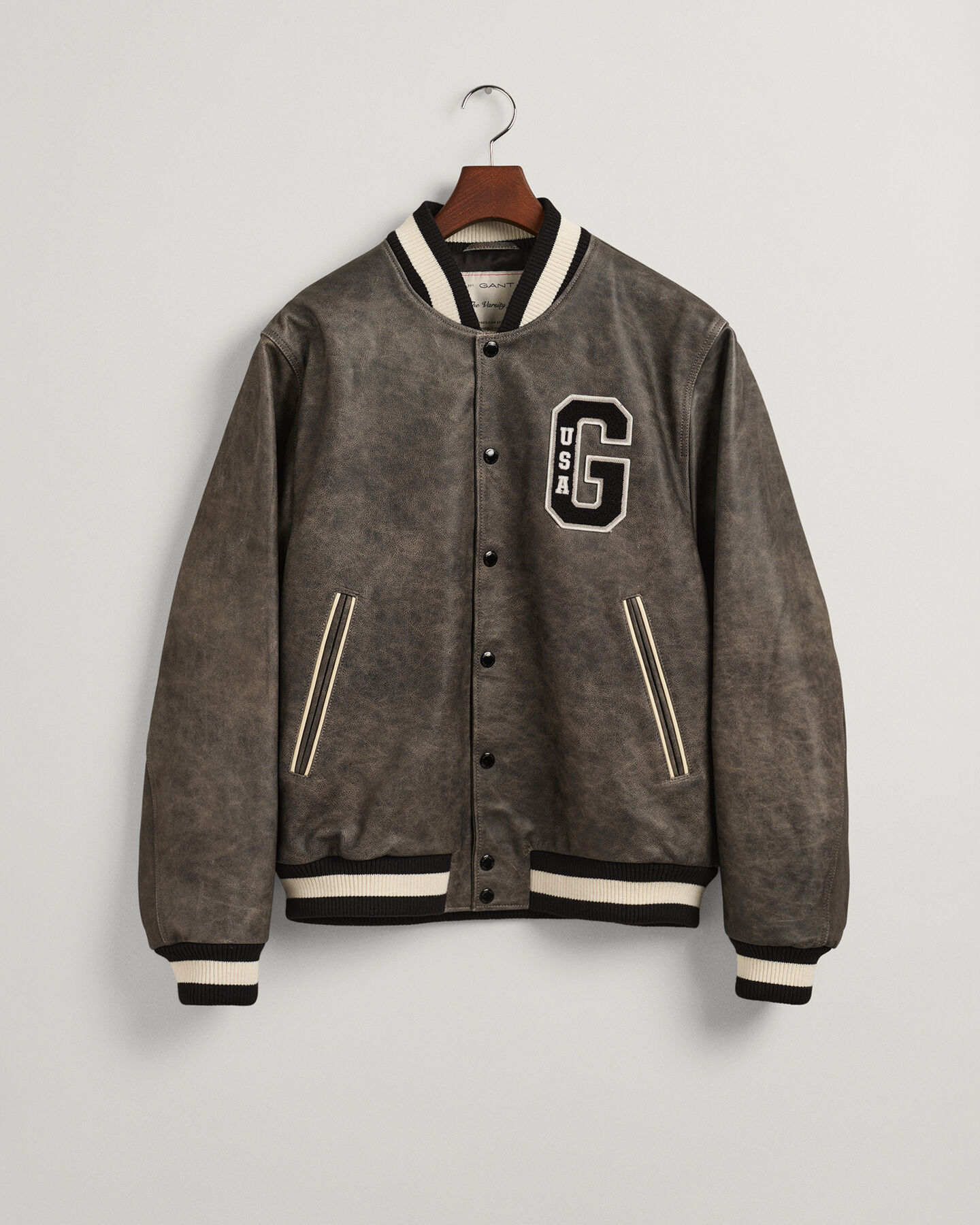 Nahkainen GANT Varsity Jacket