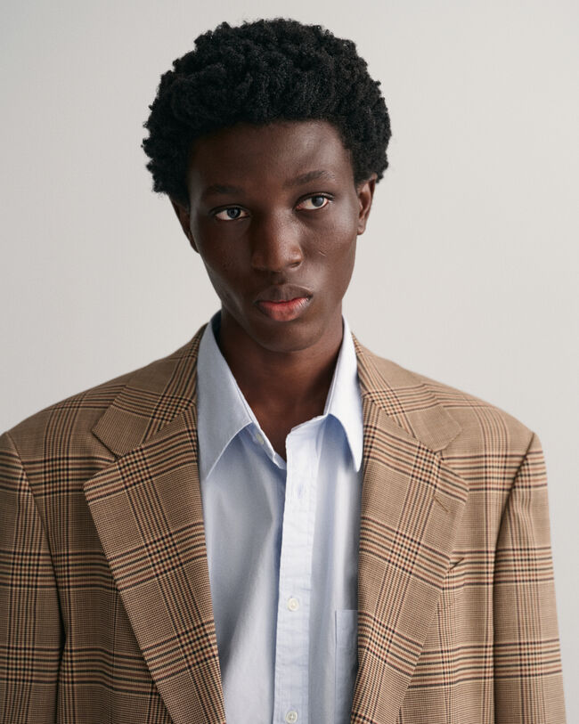 Relaxed fit ‑mitoitettu Glen Check -bleiseri