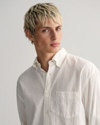 Relaxed fit ‑mitoitettu Textured Weave -paita