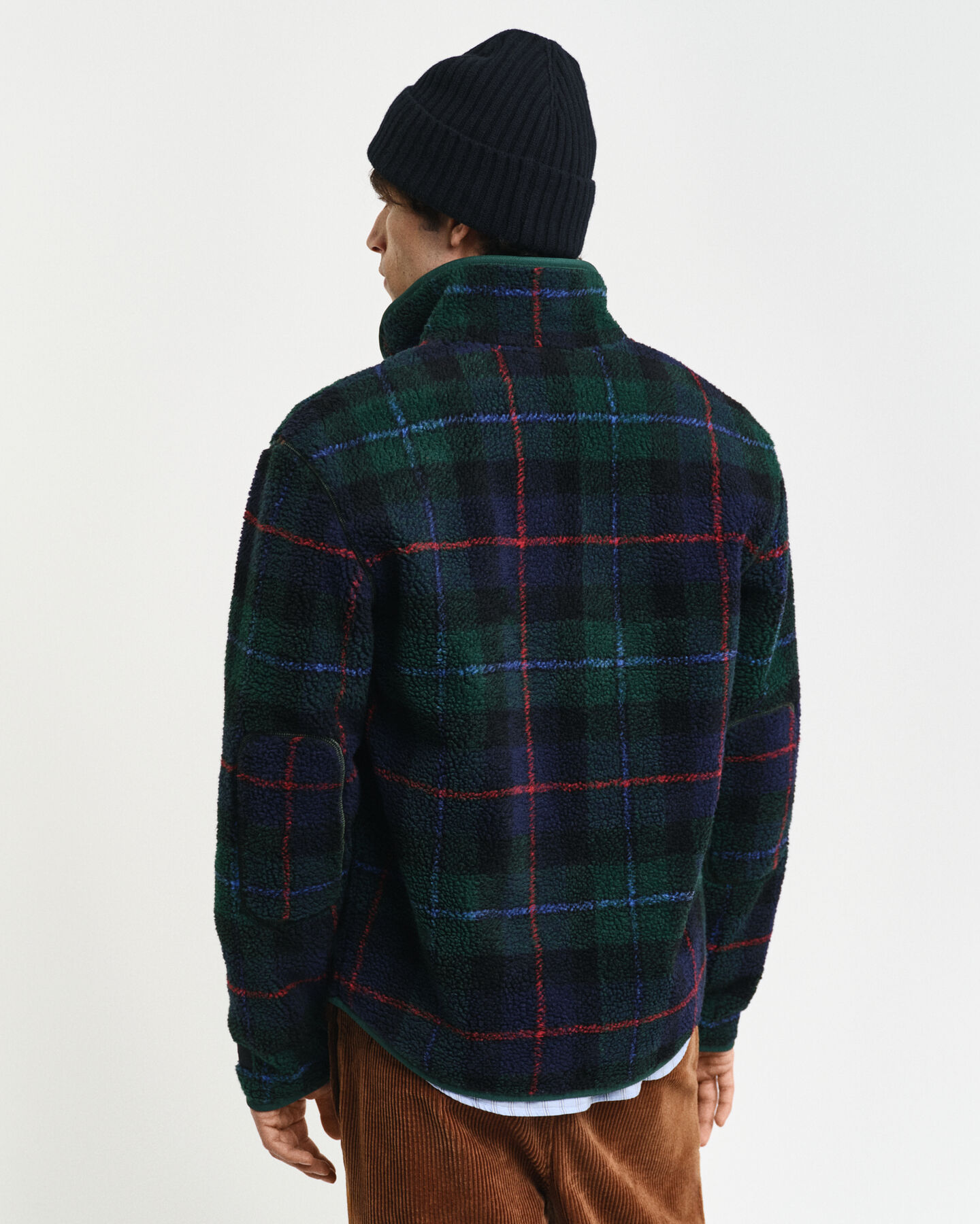 Ruutukuvioinen fleecetakki