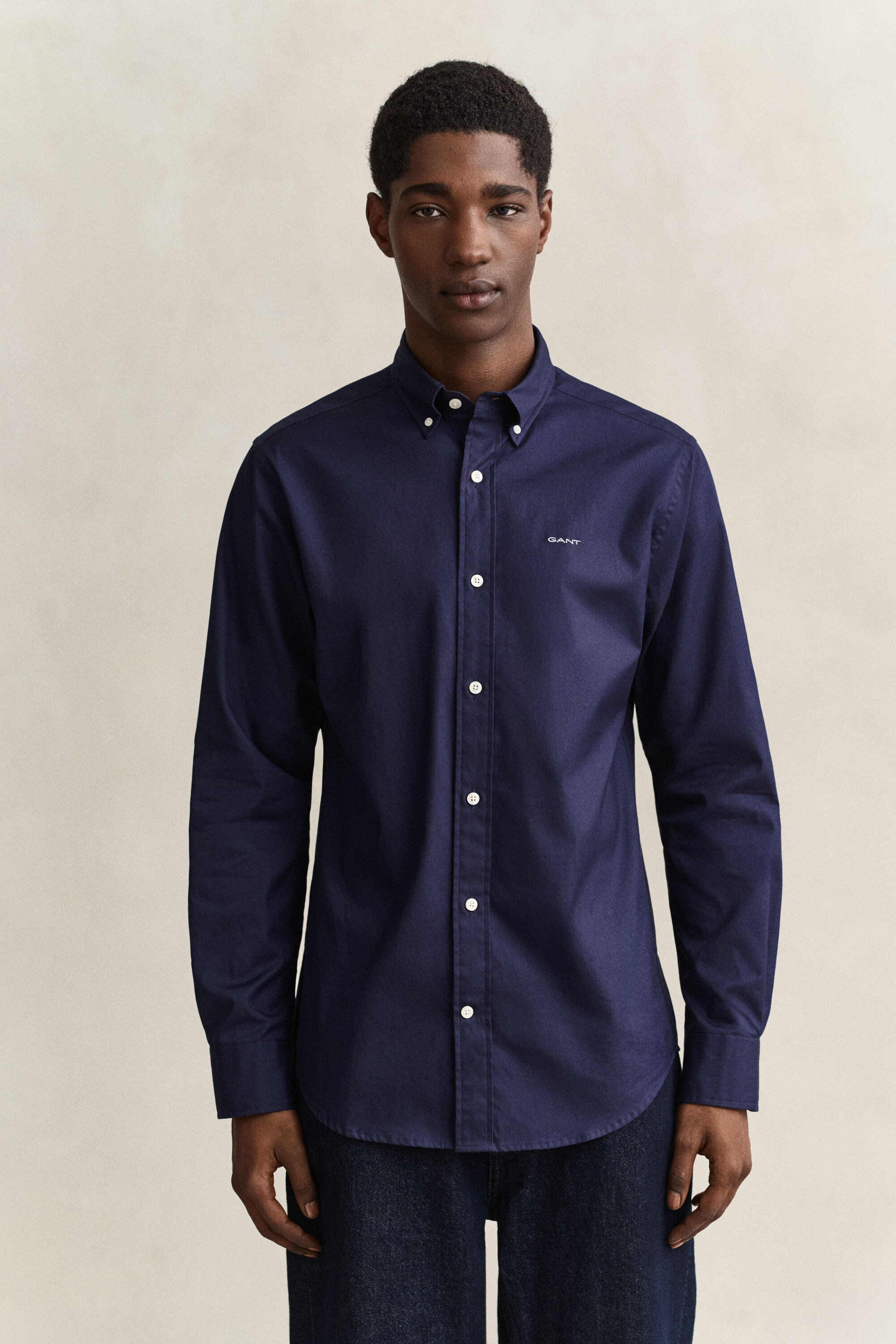 Regular fit ‑mitoitettu pinpoint oxford ‑paita