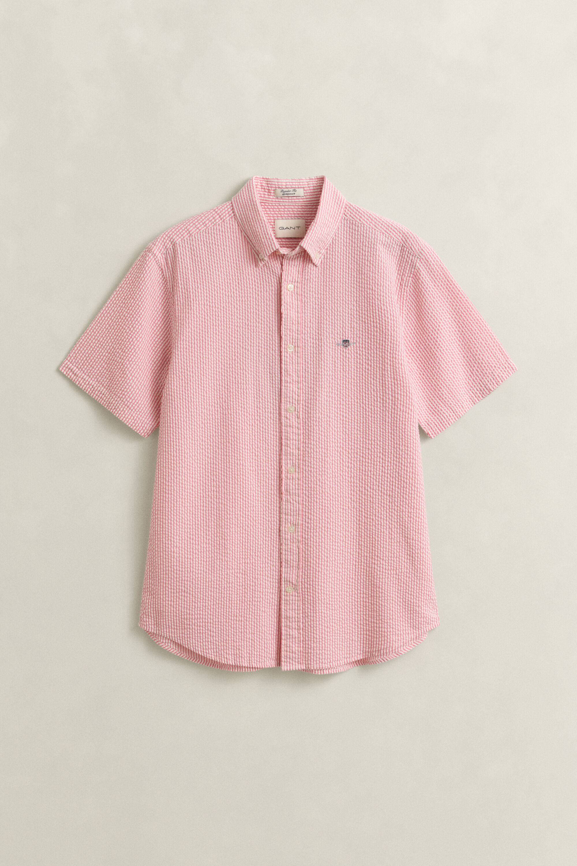 Lyhythihainen seersucker-raitapaita