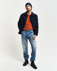 Ohut merinovillaneule, py&ouml;re&auml; p&auml;&auml;ntie