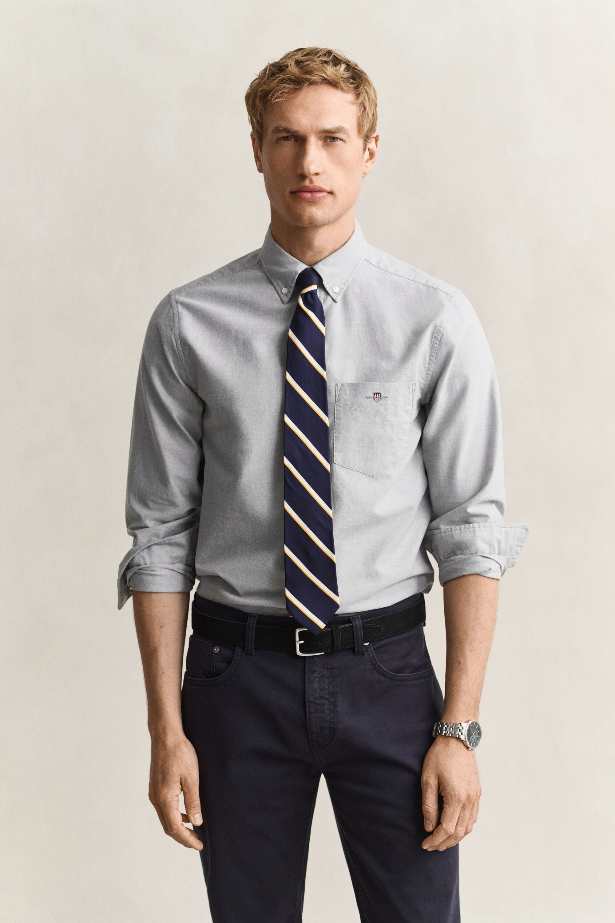 Regular fit ‑mitoitettu klassinen oxford-paita