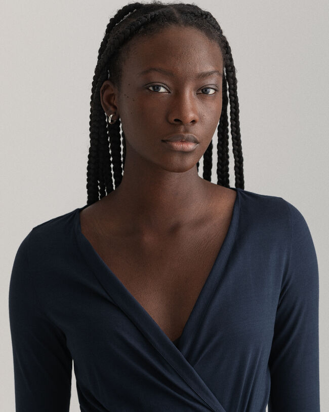 Jerseykankainen kietaisumekko