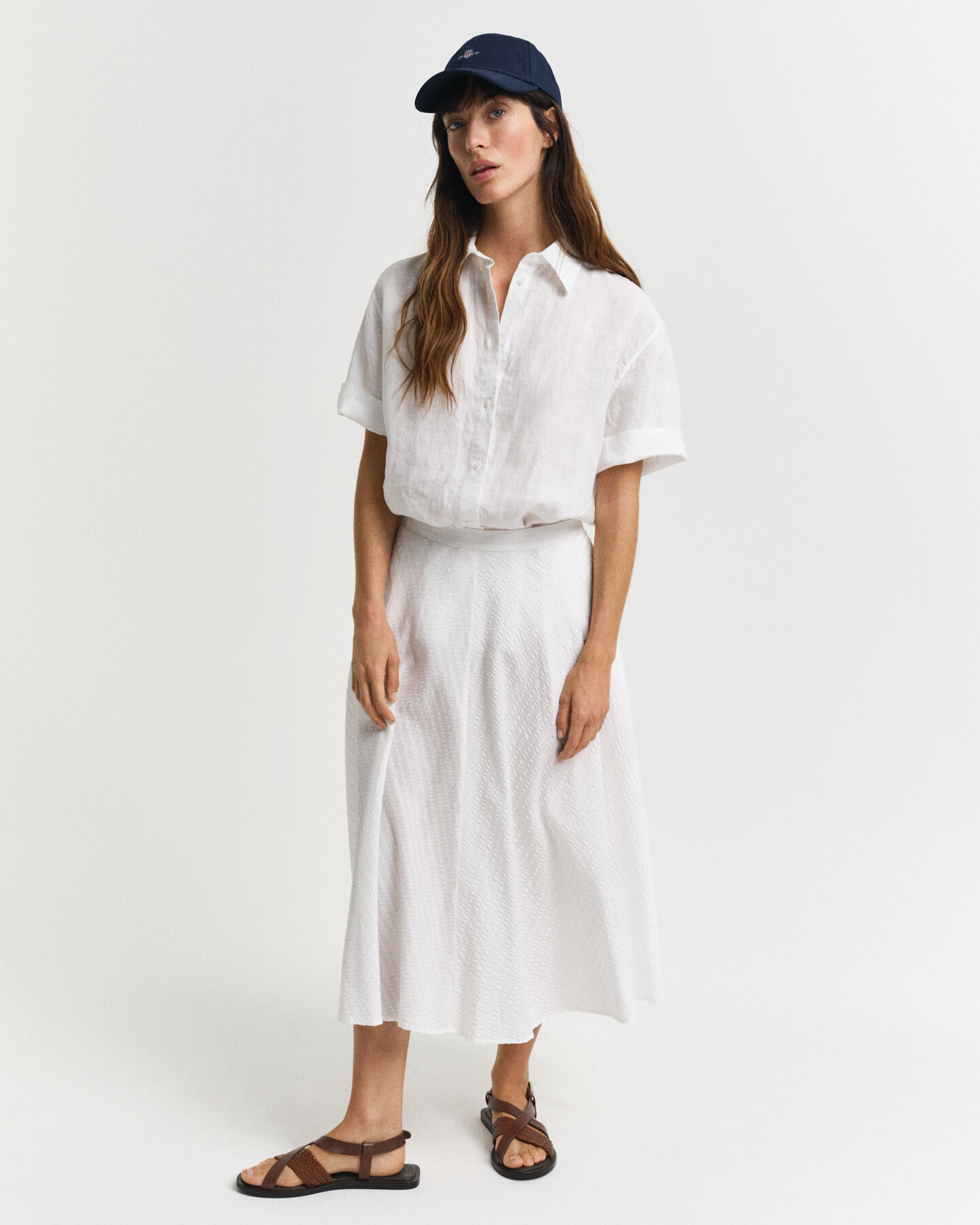 Raidallinen seersucker-hame