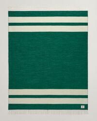 Raidallinen villainen torkkupeitto