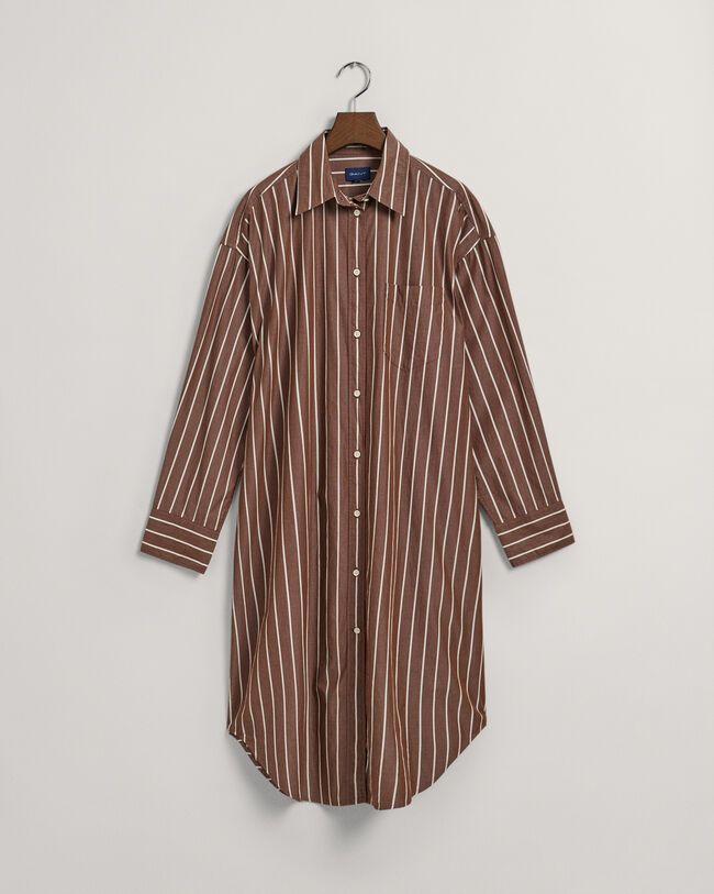 Oversized fit -mitoitettu raidallinen paitamekko