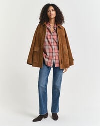 Relaxed fit ‑mitoitettu ruudullinen flanellipaita