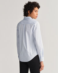 Regular&nbsp;fit ‑mitoitettu gingham-ruutuinen paita broadcloth-kankaasta