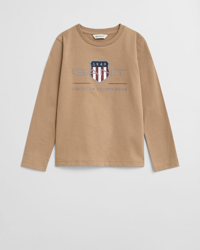 Kids-malliston pitkähihainen Archive Shield ‑t‑paita