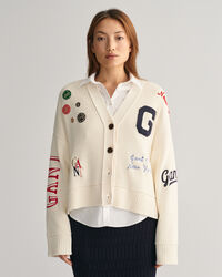 Lyhyt GANT Varsity ‑neuletakki
