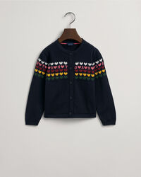 Girls-malliston neuletakki sydänkuvioilla