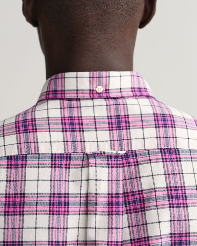 Regular fit ‑mitoitettu ruudullinen oxford-paita