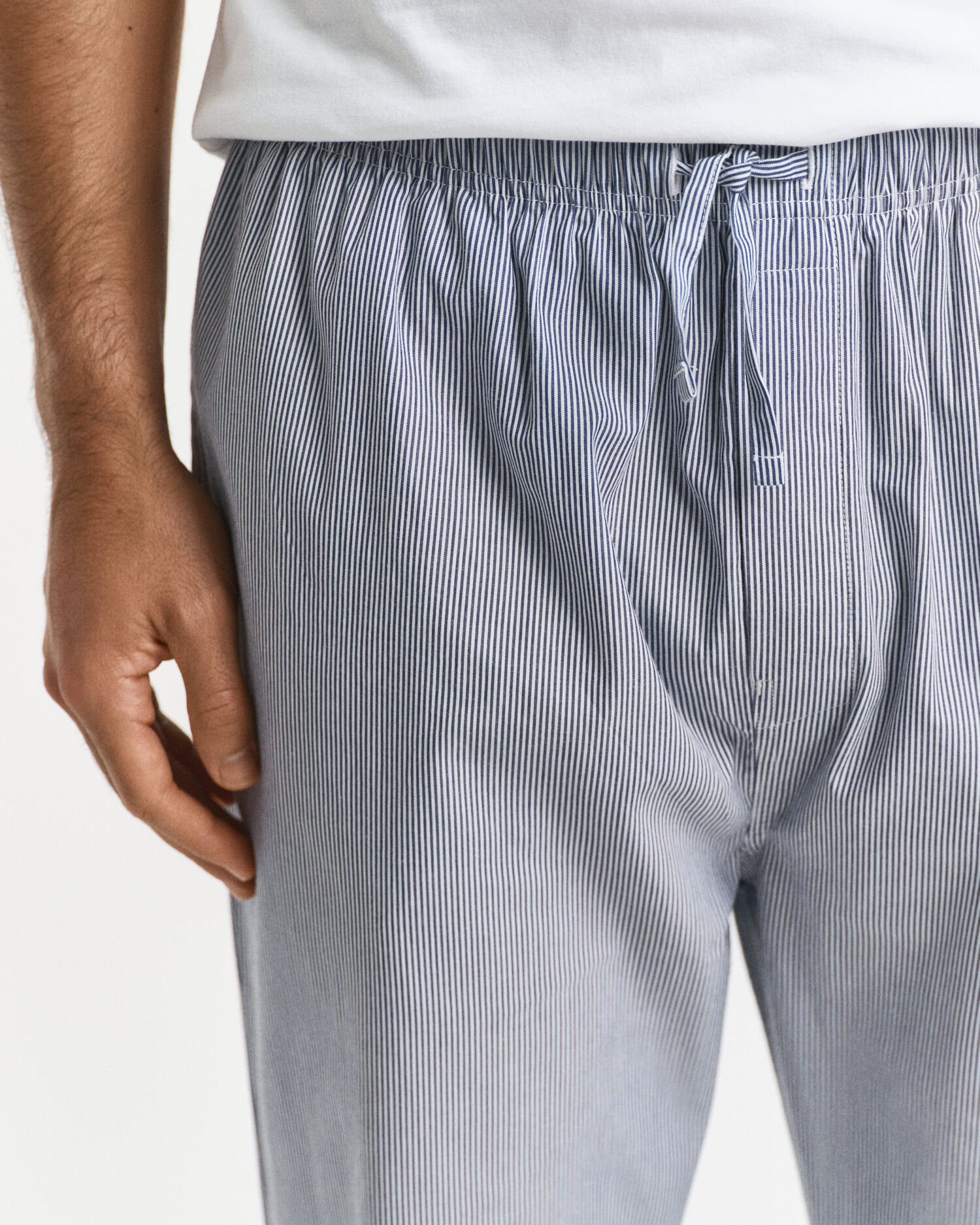 Raidalliset popliinikankaiset pyjamahousut