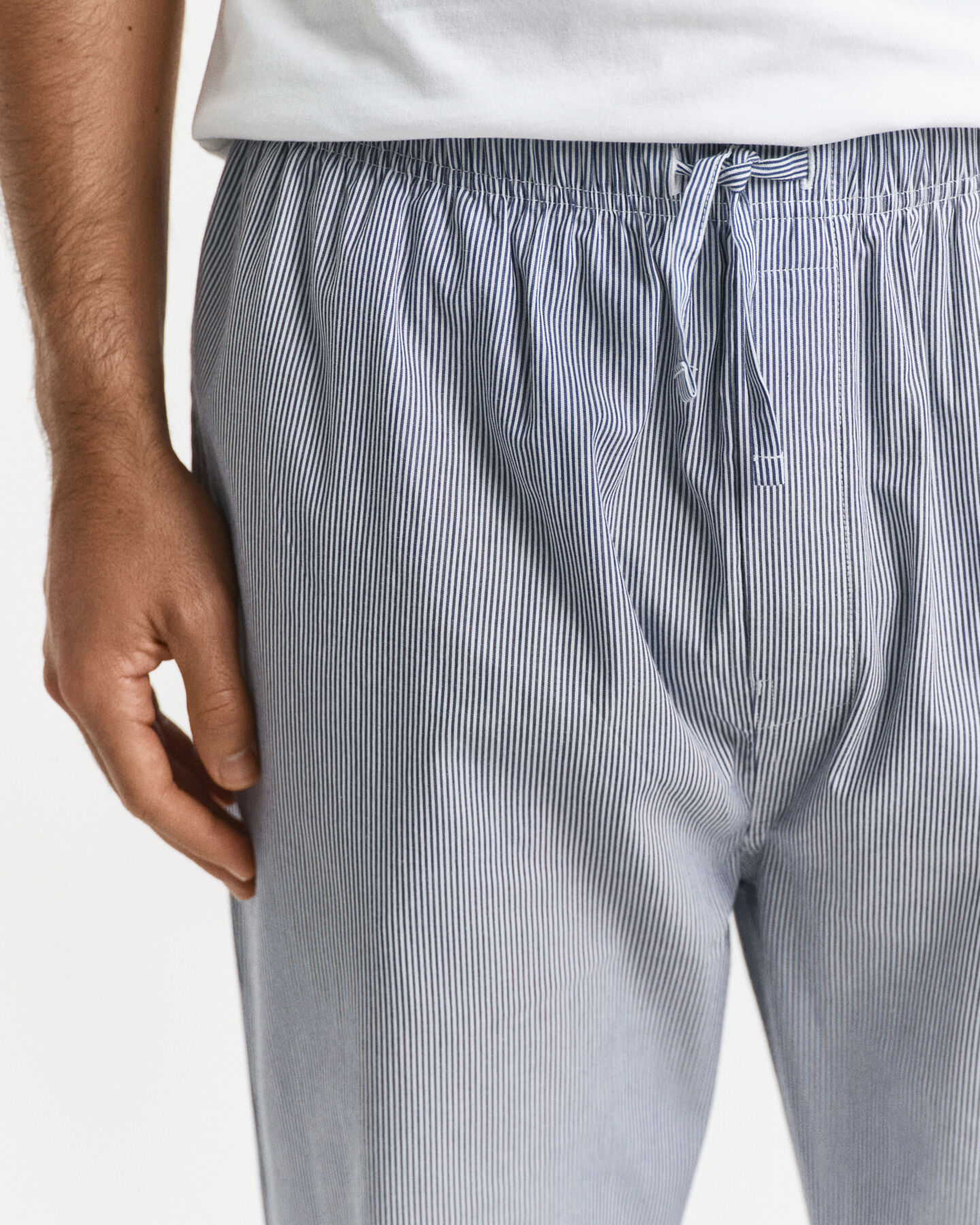 Raidalliset popliinikankaiset pyjamahousut