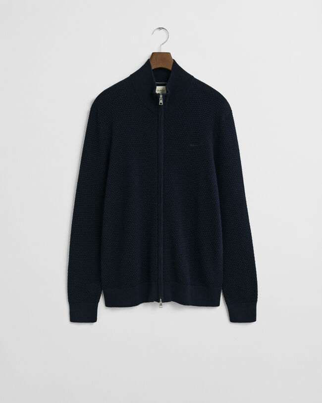 Kohopintainen puuvilla-merinovillainen neuletakki