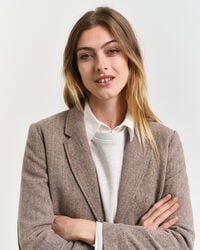 Regular fit ‑mitoitettu lyhyt kalanruotokuvioinen bleiseri