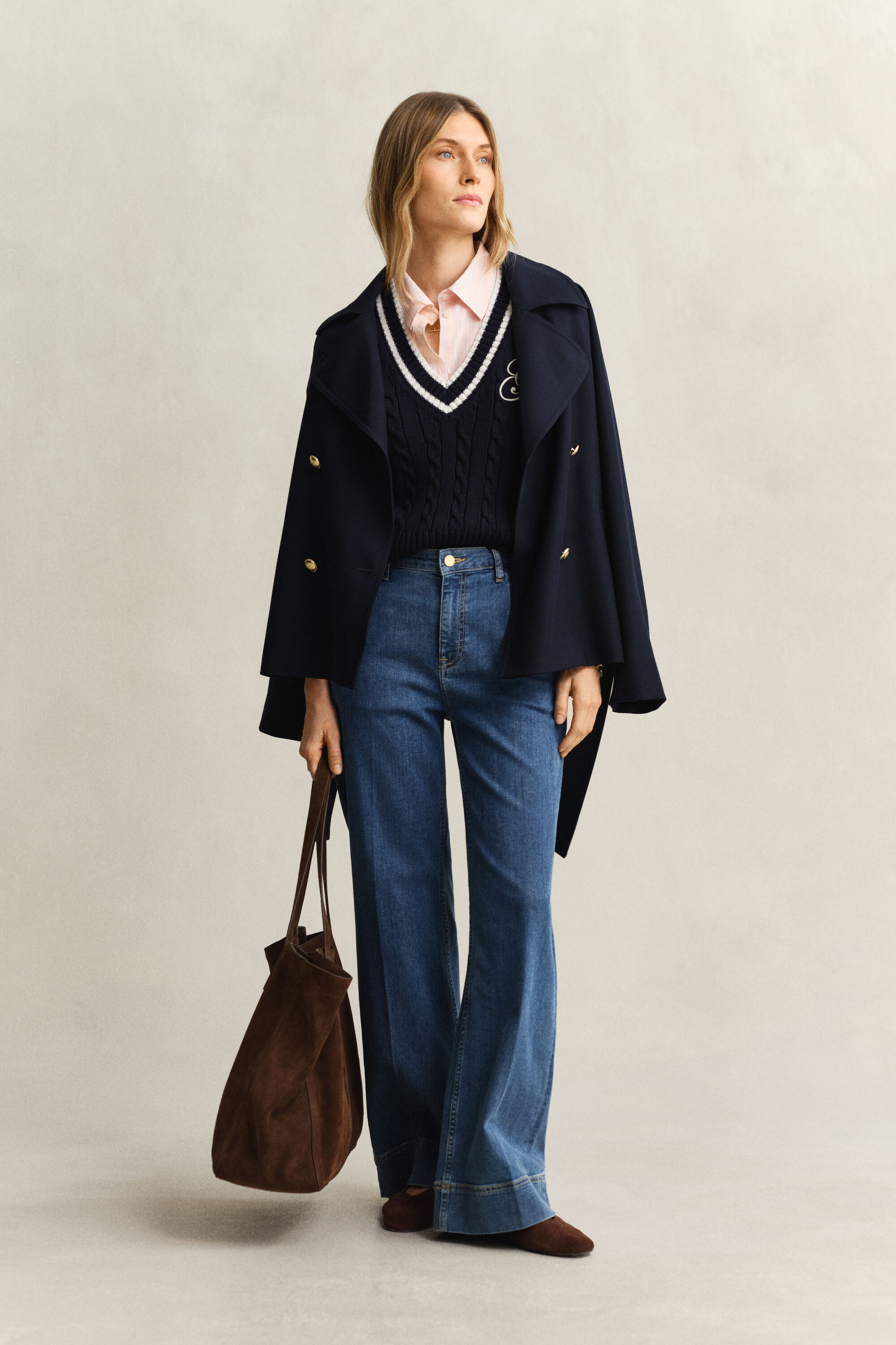 Puuvillainen palmikkoneuleliivi