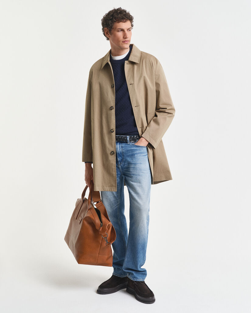 Kohopintainen neulepusero, pyöreä pääntie