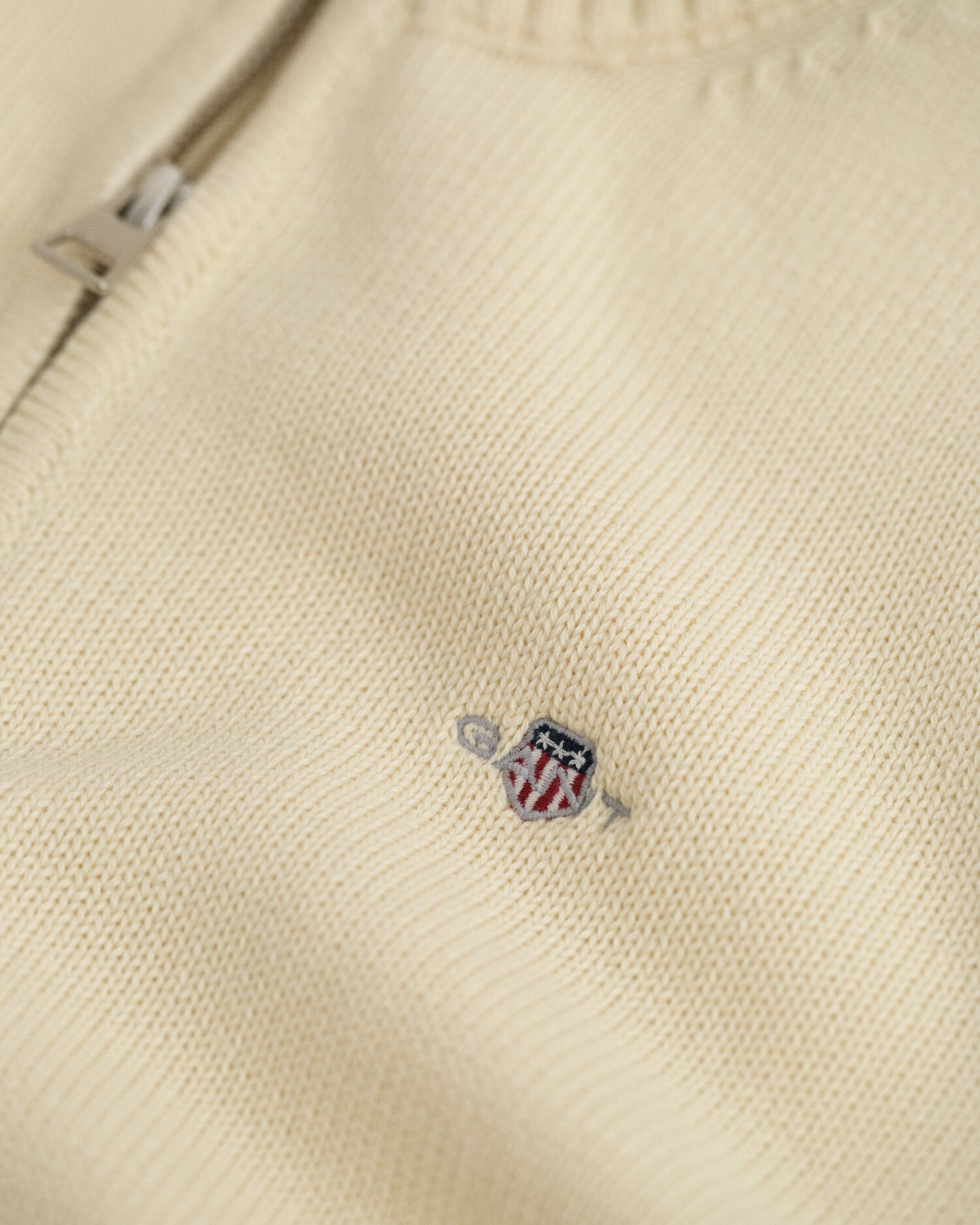 Teens-malliston Casual-puuvillaneulepusero vetoketjukauluksella