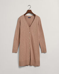 Pitkä neuletakki pellavasekoitteesta, v-pääntie