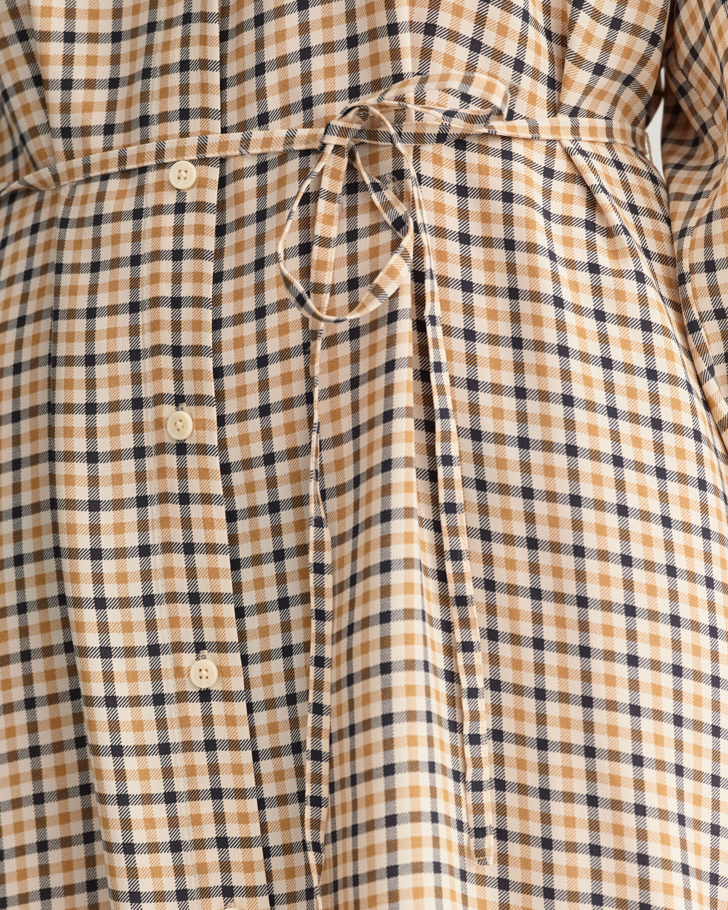 Ruudullinen paitamekko pystykauluksella