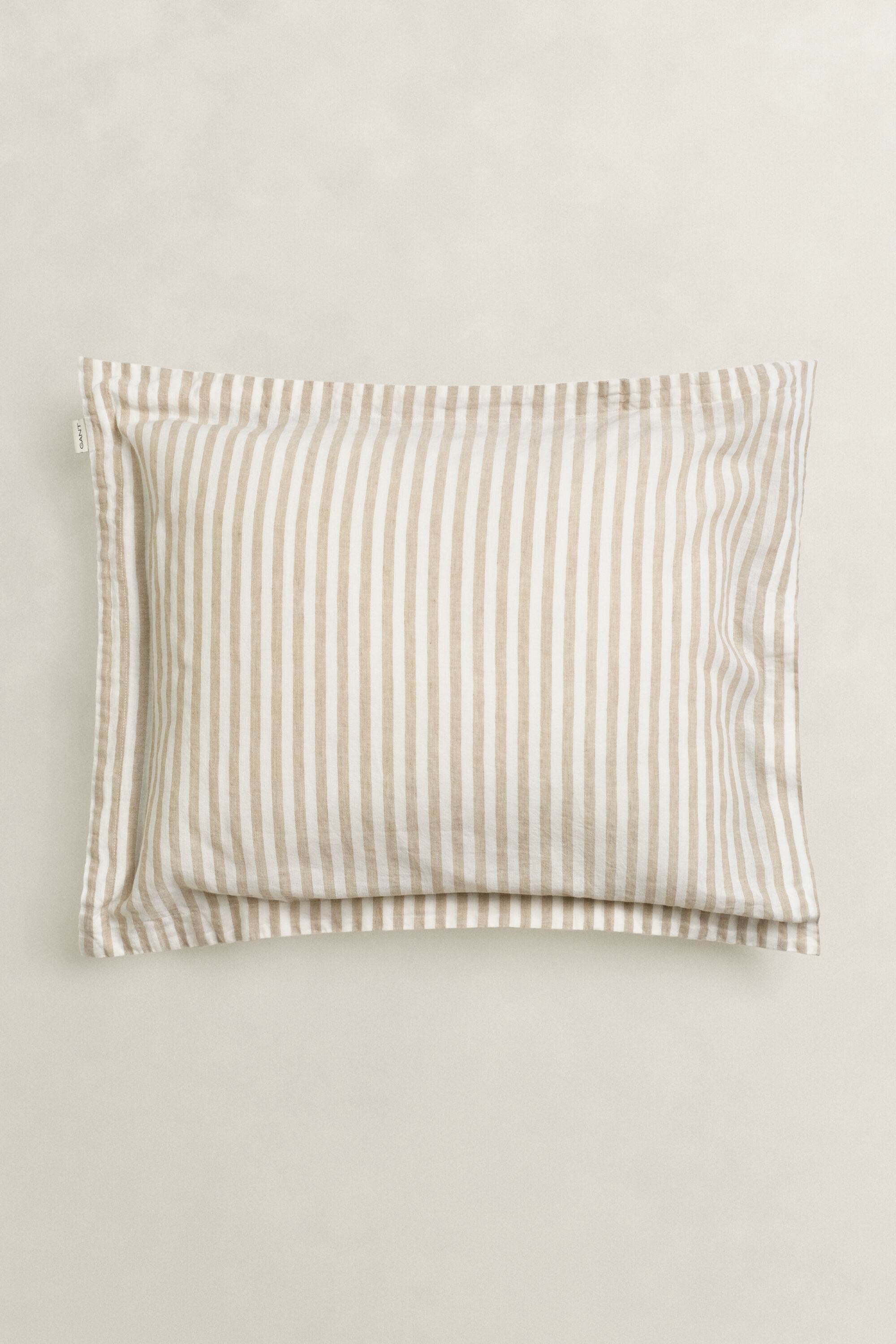 Raidallinen tyynyliina puuvillan ja pellavan sekoitetta