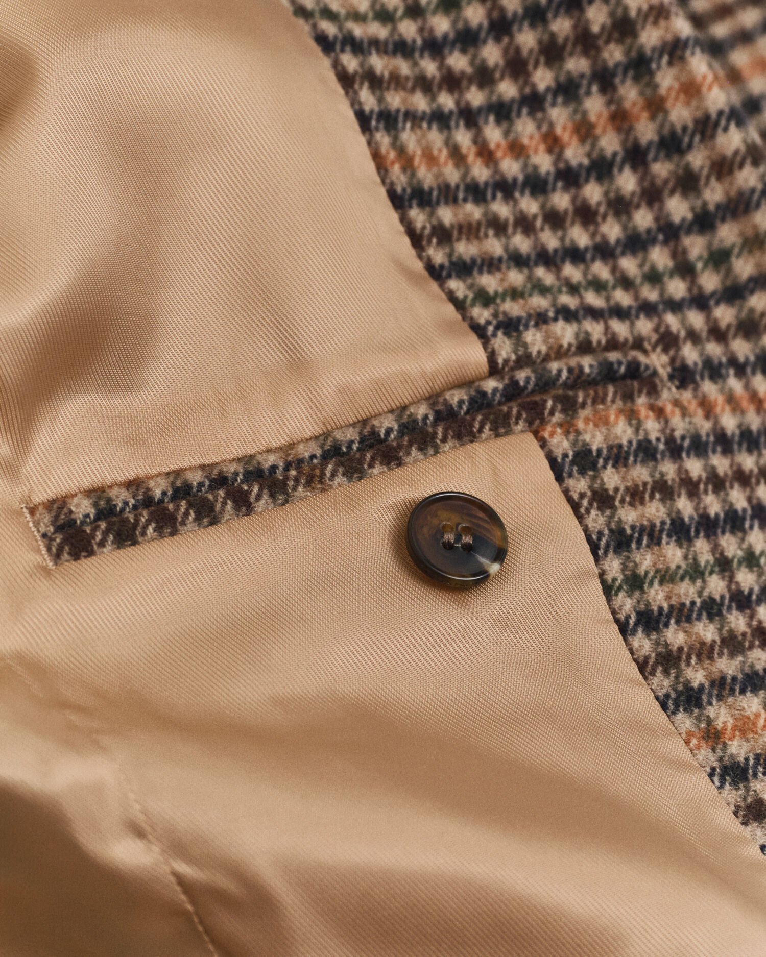 Regular fit ‑mitoitettu kukonaskelkuvioinen villakangasbleiseri