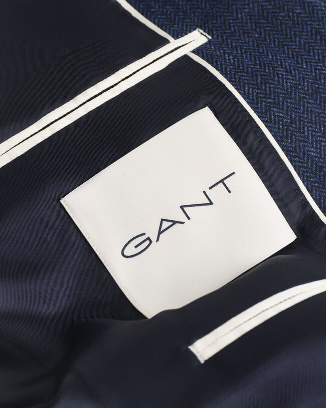 Slim fit ‑mitoitettu kalanruotokuvioinen flanellinen puvuntakki