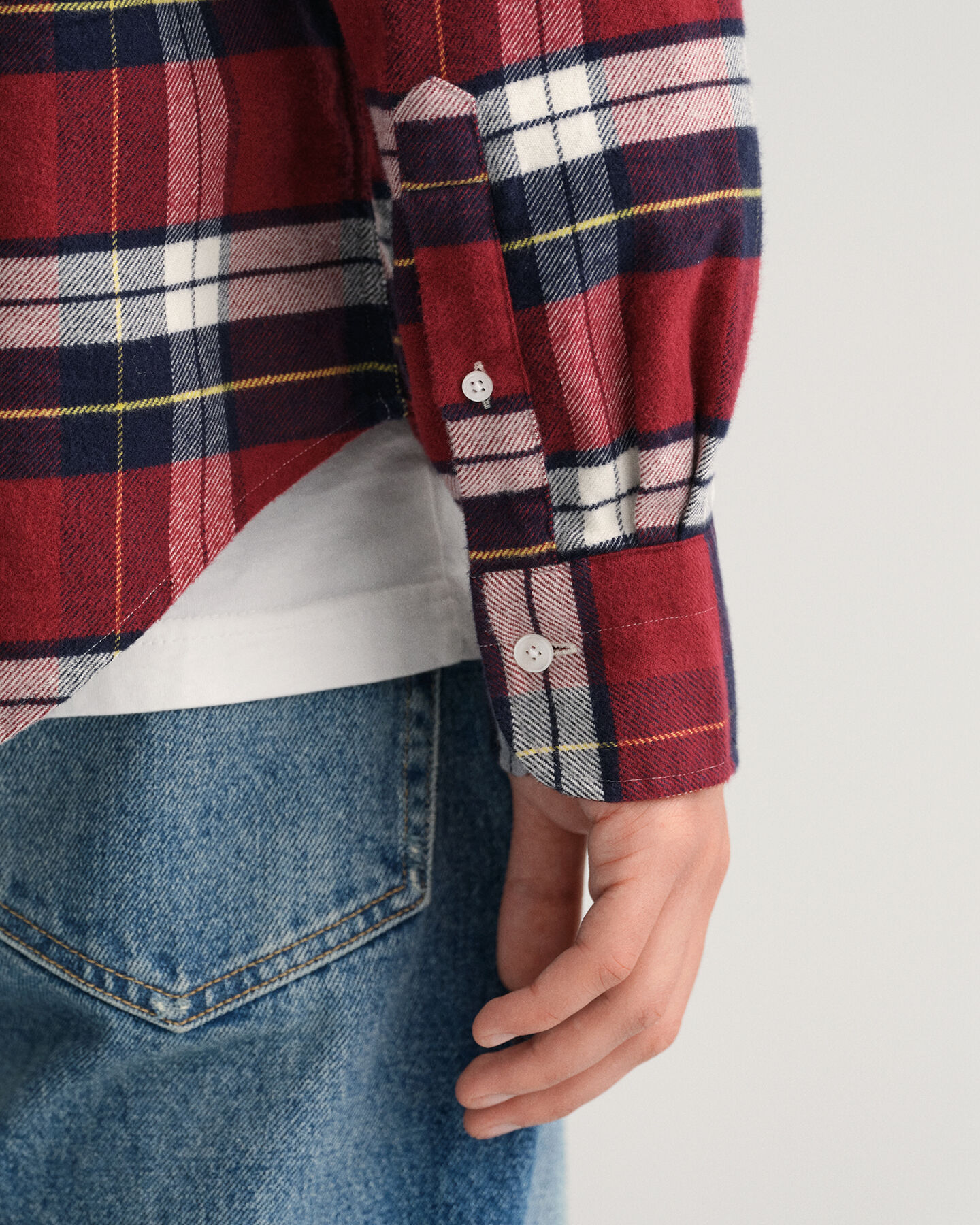 Regular fit ‑mitoitettu ruudullinen flanellipaita