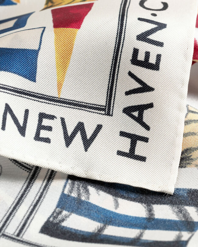 Printtikuvioitu Flag-silkkihuivi