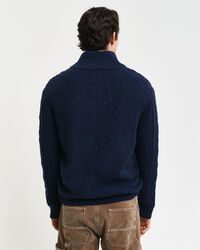 Vetoketjullinen palmikkoneuletakki