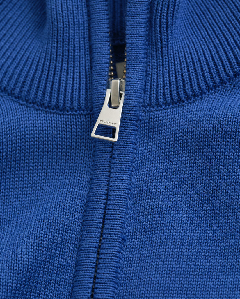 Vetoketjullinen Casual-puuvillaneuletakki