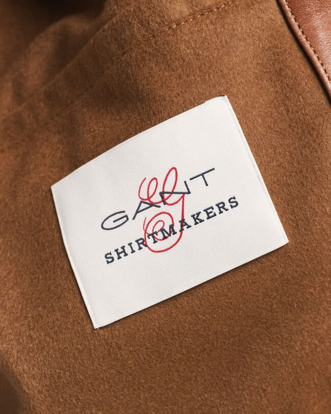 Nahkainen GANT Varsity Jacket ‑takki