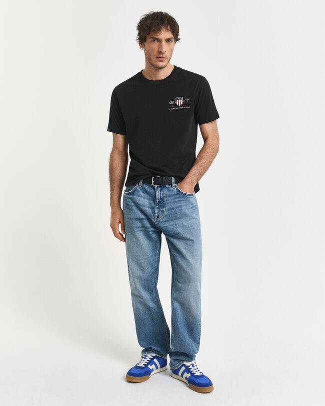 Kirjailtu Archive Shield ‑t‑paita