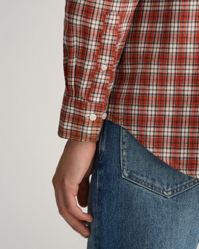 Regular fit ‑mitoitettu ruudullinen flanellipaita