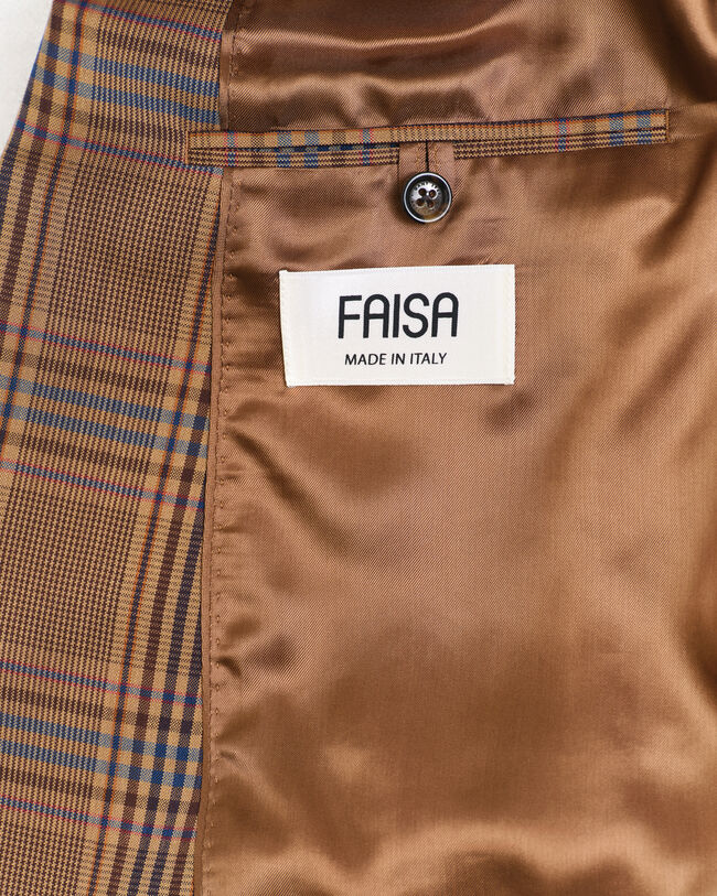 Relaxed fit ‑mitoitettu ruudullinen villableiseri