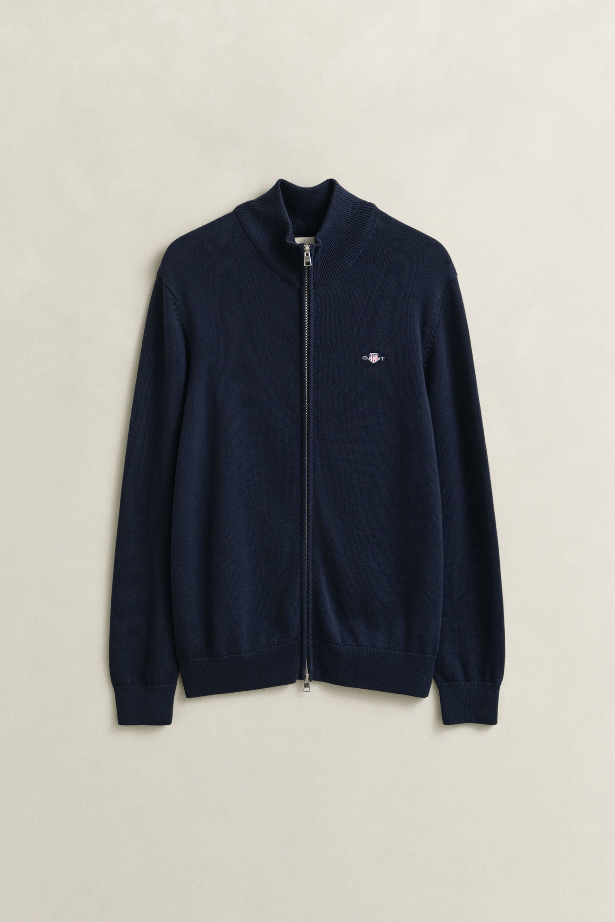 Vetoketjullinen Casual-puuvillaneuletakki