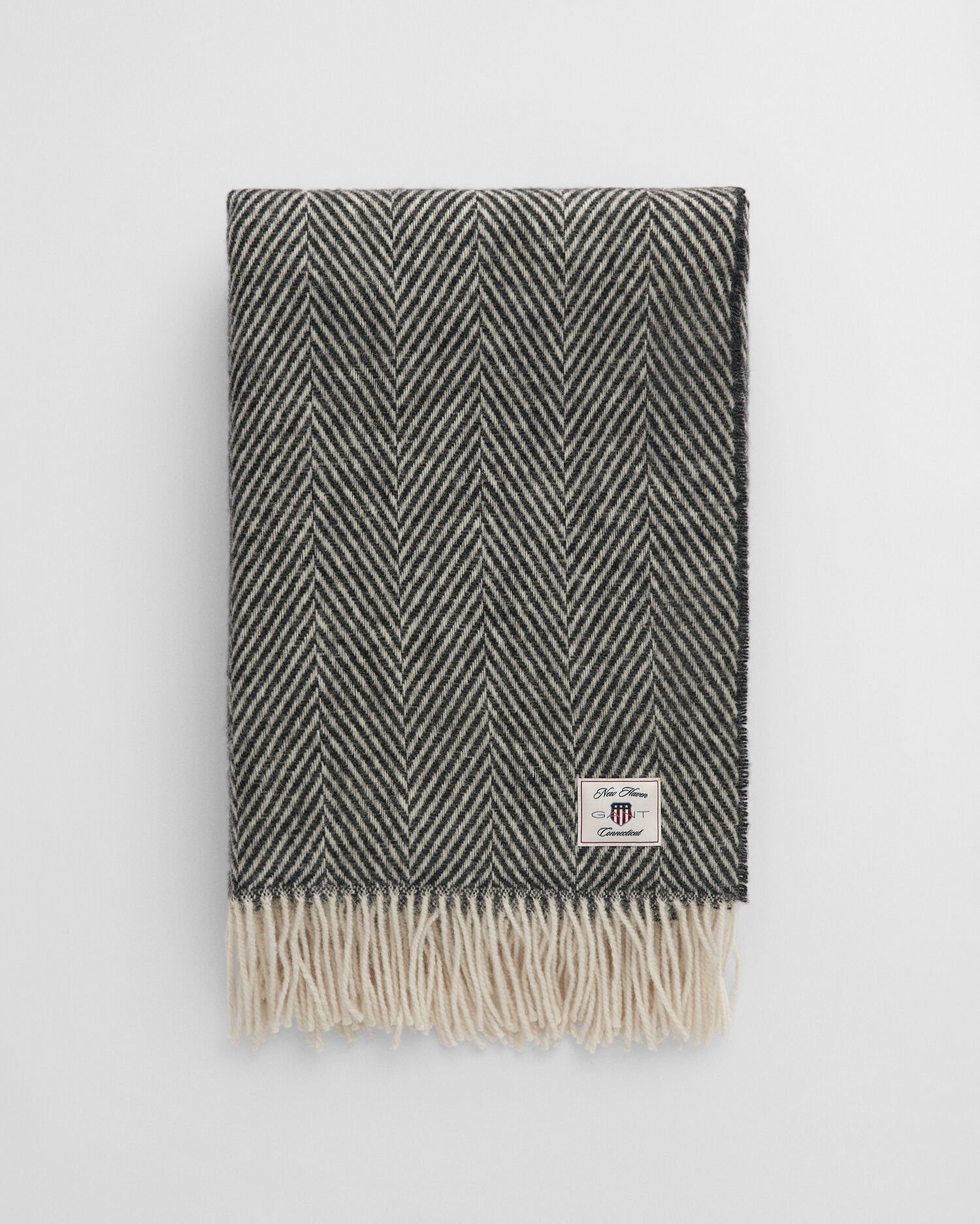 Kalanruotokuvioinen villainen torkkupeitto