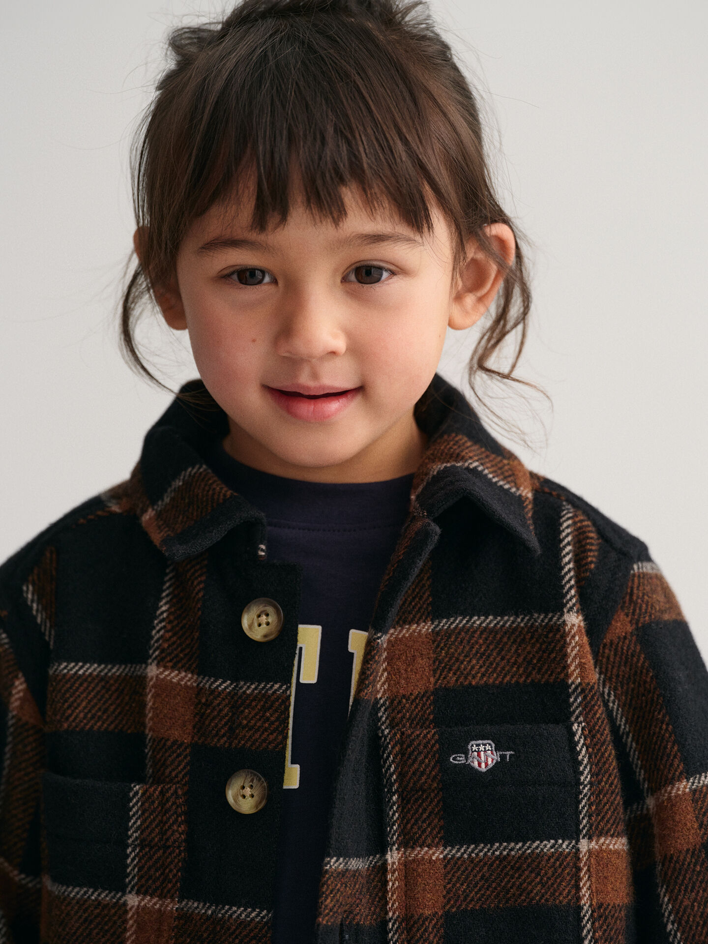 Kids-malliston ruudullinen Shield-p&auml;&auml;llyspaita