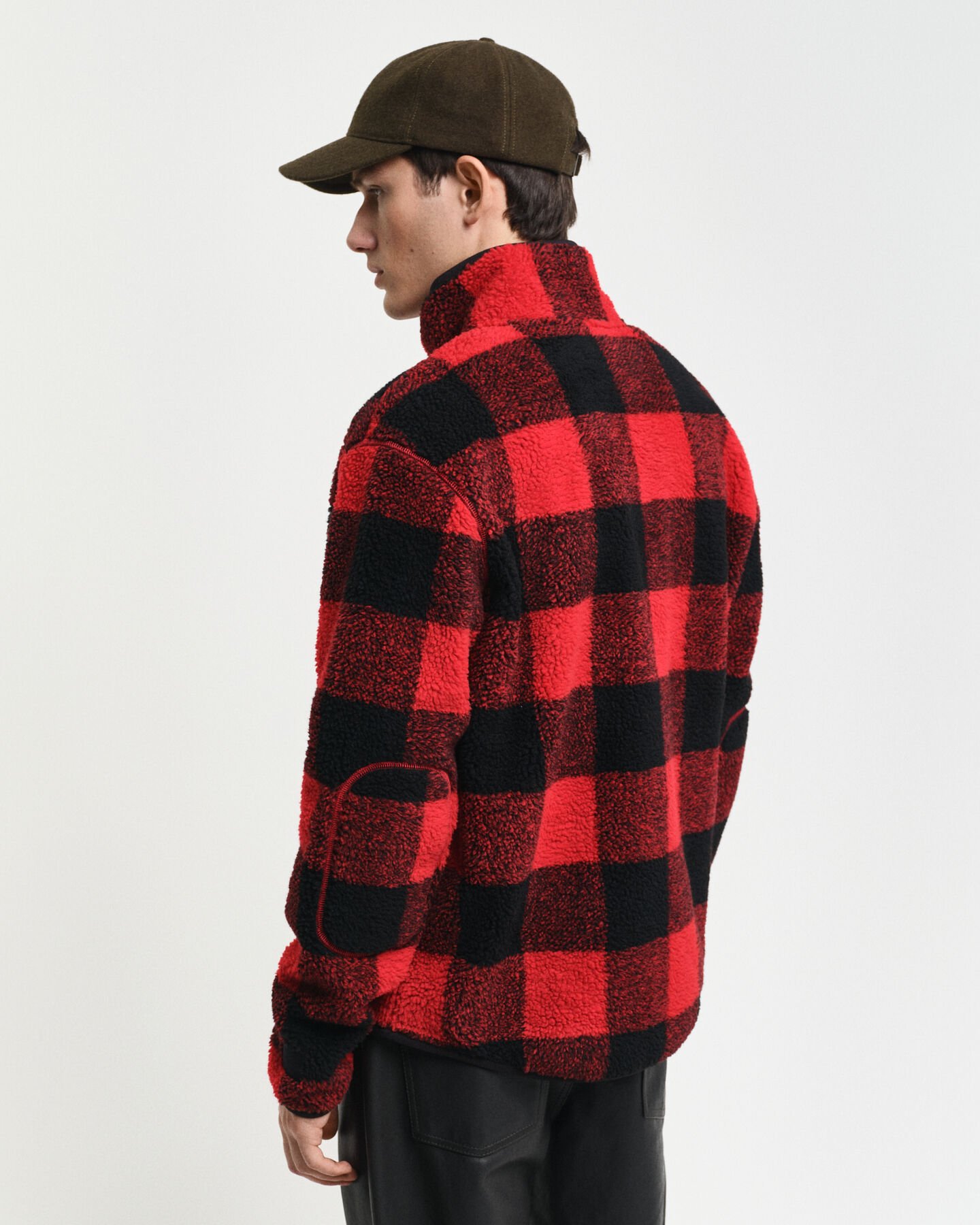 Ruutukuvioinen fleecetakki